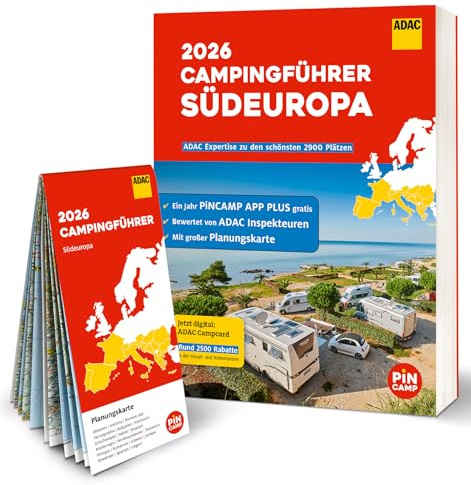 ADAC Campingführer Südeuropa 2026: Mit Gutscheincode: 1 Jahr PINCAMP Camping App kostenlos (Wert: 11,99 €)