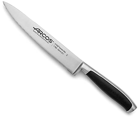 Arcos Series Kyoto - Kitchen Knife - Blade Serrated Nitrum Forged Stainless Steel 6 - Handle Polyoxymethilene (POM) Black Color