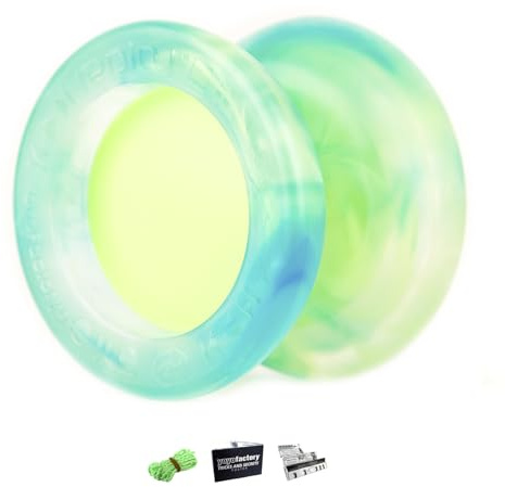 YoyoFactory Replay Pro Modelo del Campeón del Mundo - Verde (Rodamiento de Bolitas de Metal de Giro Rápido, Yoyo Avanzado unresponsive, Cuerda e Instrucciones Incluidas)