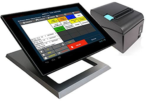 13,3 Kassensystem für GASTRONOMIE (Restaurand, Biergarten usw.): Touchscreen Terminal, Bondrucker, Gastro-Kasse, Restaurant-Kasse