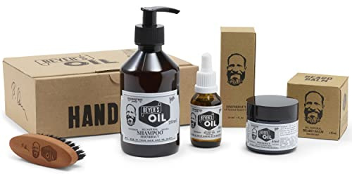 Beyer’s Oil Boxxx - Bartpflege Komplettset - Bartöl + Bartbalsam + Bartshampoo + Bartbürste