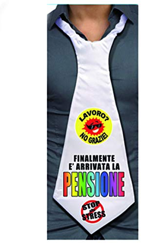 CRAVATTONE FINALMENTE PENSIONE - Maxi Cravatta Gadget idea regalo scherzo