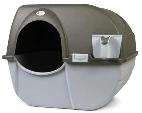 Omega Paw NRA15 - Caja de Arena autolimpiable, tamaño Regular, Color Gris