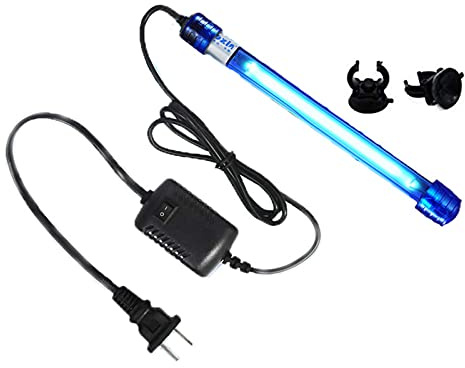 11W U-VC Aquarium Green Clean Light Aquarium Algae Clean Lamp Fish Tank Water Clean Light Green Clear Waterproof Water Clean Lamp for Pond Fish Tank Sump Swim Pool (11W-13inch Length)