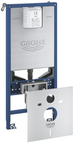 GROHE Rapid SLX 3-in-1 Set, Installation System (113M) for Wall-Hung Toilet with Universal Cistern, Flow Manager, Electric Socket, Wall Brackets and Noise Protection 39598000