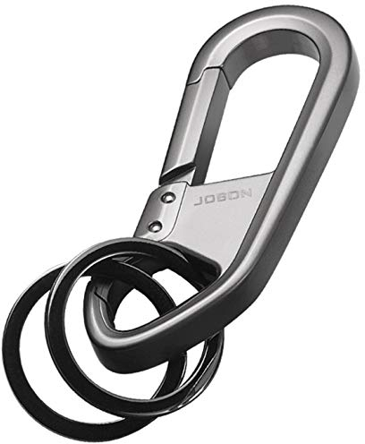Eastor Llavero de aleación de zinc, llavero de llavero con llavero de liberación rápida,resistente llavero de coche como regalo de negocios para hombres y mujeres (Negro)
