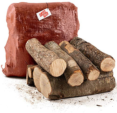 FlashPrix Bois et Bûches de Chauffauge de Chêne, Secs, Écologiques, Taille Moyenne Barbecue, Cheminée, Chaudière et Poêle 8 kg