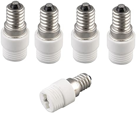 ShuoHui Lampensockel Adapter Konverter E14 Fassung auf G9 Lampensockel für LED Halogen Energiespar Lampen