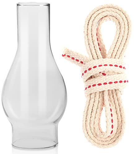 Luxshiny Öllampe Glaszylinder Öllampe Ersatzbrenner Ersatzdocht Ersatzglas Ersatzteile Öllampe Lampenschirm Glas Kerosin Lampe Ersatzschirm Glas Vintage Kerosinlampe Lampe Schatten
