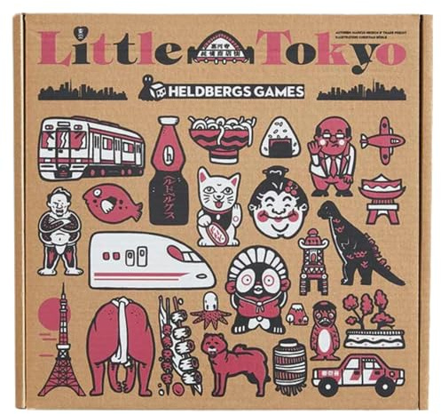 Heldbergs Games Little Tokyo Stapelspiel – 30 japanische Holzfiguren – Geschicklichkeitsspiel & lustiges Partyspiel für Erwachsene