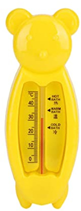 Baby-Thermometer für die Badewanne Schwimmendes Badethermometer/Wasserthermometer, Babysicher Kindersicheres Bade-Thermometer Bade- und Raumthermometer für Babys und Kinder (Gelb)