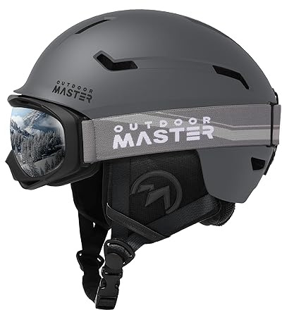 OutdoorMaster Ski Helmet Set,Snowboard Helmet with Goggles for Adults - Durable PC Shell, Protective EPS Foam & 10 Cooling Vents -Snow Helmets for Men, Women & Youth