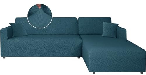 Ystyle Sofabezug L Form Stretch Links/Rechts, 1+2 Sitzer, Türkis