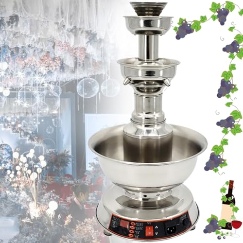 Fuente de bebidas de fiesta, máquina de fuente de vino, dispensador de bebidas de fiesta de tres pisos, para la decoración del hogar navideño del bar de bodas,110V