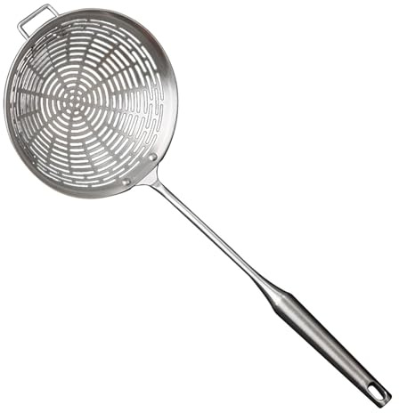 Baoblaze Colino Ragno Colino per Pasta Colino da Cucina Resistente al Calore Mestolo Colino in Acciaio Inossidabile per Cottura di Patate Fritte Frutta, Diametro 18 cm