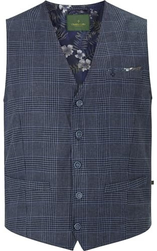 Charles Colby Herren Weste Duke Niven dunkelblau, 4XL (XXXXL) - 70
