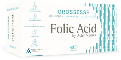Folic Acid - Vitamine B9 - Grossesse & allaitement - Complément alimentaire - 96 gellules