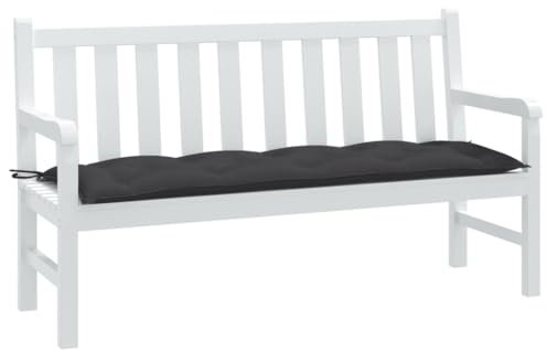 LAPOOH Gartenbank-Auflage Melange Anthrazit 150x50x7 cm Stoff, Terrassenmöbel, Wetterfeste Bank, Outdoor Bank, Parkbank, Garten Banken, Deko Bank, Gartenmöbel - 4002552