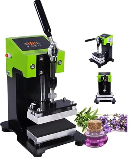 GZKDKZB Piccola pressa a Caldo idraulica Manuale Fai da Te, pressa a Caldo Manuale da 6 x 12 cm, Controllo della Temperatura da 0 a 250 ℃, con Schermo LCD, per l'estrazione di Fiori e Pian