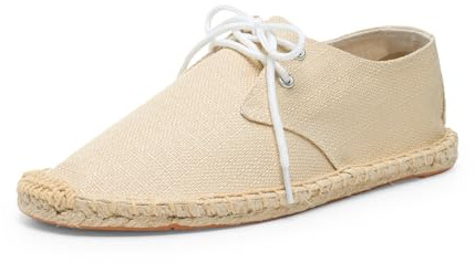 Alexis Leroy Espadrillas lätta canvasskor herr spets upp plattor, Aprikos, 41 EU