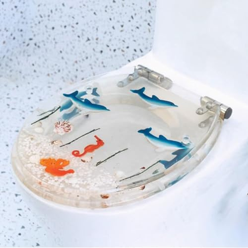 Zenithuxe Universal-WC-Sitz.Wc Sitz mit absenkautomatik.Klodeckel Quick-Release-Funktion,Antibakterielle,Starke Tragfähigkeit,bis zu 150 kg.Eine Vielzahl von Mustern zur Auswahl.