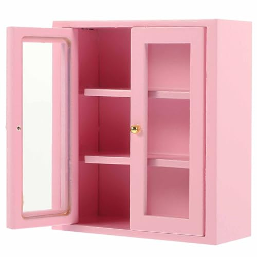 Holzminiaturschrank Modell Miniatur Schrank FüR Puppenhaus 1/12 MaßStab Mini MöBel Dekoration Winzige Haus KüChen Schrank Micro Landscape ZubehöR