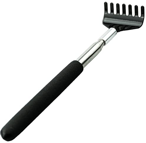 Rascador telescópico, Rascador trasero de acero inoxidable, Rascador de espalda, extensible Telescope Backscratcher para rascar la espalda