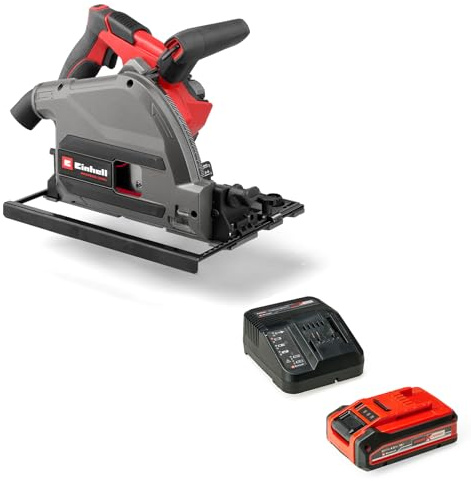 Einhell Professional Scie plongeante sans fil TP-PS 18/165 Li BL-Solo Power X-Change (18 V, lame Ø 165 mm, moteur sans charbon, profondeur de coupe 56 mm) avec Batterie 4,0Ah PLUS et Chargeur