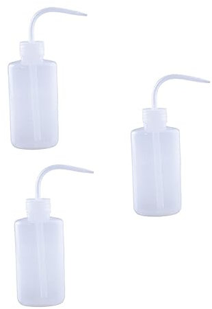 Happyyami Regadera De Compresión para Macetas 500 Ml Boquilla Curva, Medidor, Pack 3 Unidades para Riego Doméstico Interior y Exterior, Aspersor Duradero y Fácil De Usar