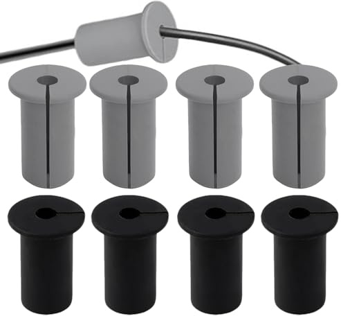 Cable Wall Grommet - ShiningUU 8 Pcs Durable Rubber Grommets for Holes, Cable Grommet for Furniture, 3/4 Inch Cable Entry Cover, Rubber Grommet Kit for Cable Routing & Hole Management