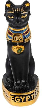 Alipis Egyptische Katzenstatue Aus Kunstharz Ägyptische Katzen-tischfigur Als Wohnzimmer Und Schreibtischdeko Als Katzenornament Für Bastelarbeiten Und Feste