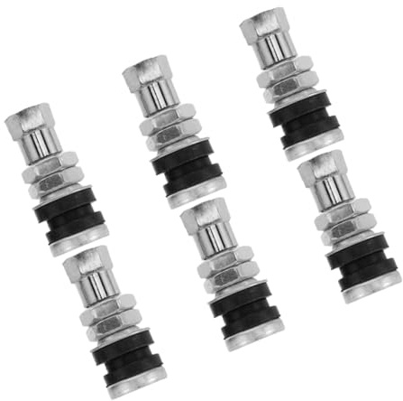 Amosfun 6 Piezas Válvulas Metálicas para Neumáticos de Motocicleta Núcleo sin Fugas Instalación Fácil Compatibles con Motos y Vehículos Eléctricos Válvulas para Ruedas
