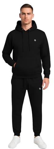 Bahob® Mens Tracksuit Set Full Sleeve Fleece Hoodie Top Bottoms Joggers for Men Tracksuit Sets Gym Exercise Running Sport Activewear Set S-3XL (XL, MFHTS-162-D)