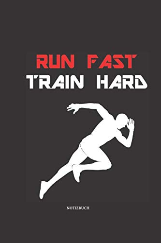 Notizbuch: Track and Field Liniertes Notizbuch ca A5 für Notizen, Skizzen, Zeichnungen, Formeln, als Kalender oder zum Lernen; breites Linienraster; Motiv: Athlet, Läufer, Leichtathletik- & Laufteam