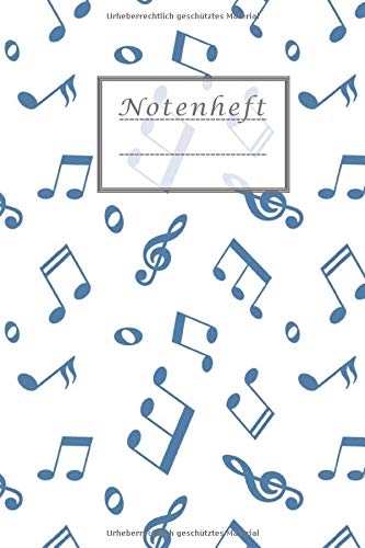 Notenheft: Notenheft für Lehrer Musiker und Komponisten/ 80 Seiten /Blanko Notenpapier Manuskript /Piano /Gitarre/ Violine/ Keyboard / 6x9 Forma DIN A5/Soft Cover