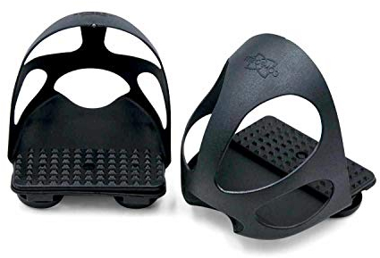 Compositi Steigbügeleinlage mit Durchrutschschutz 1 Paar = 2 Stück Durchrutschschutz Steigbügel für Kinder schwarz Sicherheitssteigbügeleinlage mit Kappe