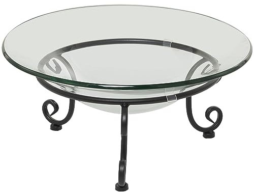 Deco 79 Metal Glass Bowl, 17 by 8-Inch