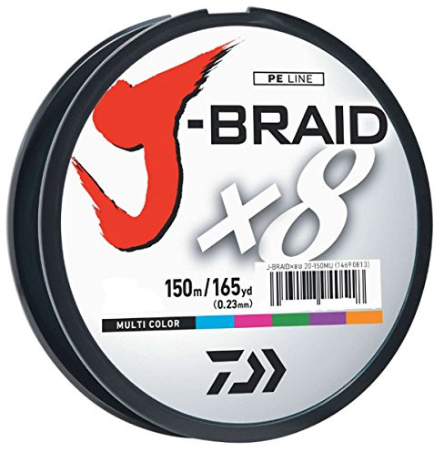 Daiwa J-Braid 150M 8-Fach geflochtene runde Angelschnur