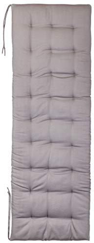 Brandsseller Bankauflage 120x40x4 cm – Sitzkissen für Gartenbank & Essbank – wasserabweisend, pflegeleicht & weich gepolstert für drinnen & draußen - Hellgrau