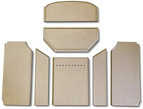 Feuerraumauskleidung für Contura 820T Kaminöfen - Vermiculite - 7-teilig