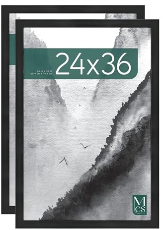MCS 61 x 80 cm museum poster ram, onyx träfiber, set med 2