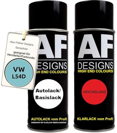Autolack Spraydose für VW/Volkswagen Marinablau L54D Basislack Klarlack Sprühdose 400ml
