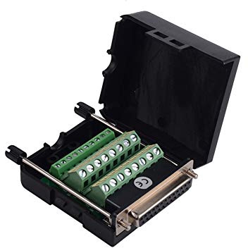 euroharry DB25 25-polige Buchse Adapter DB25-M1 Anschlussklemme | Kunststoffabdeckung