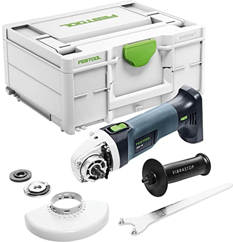 Festool Akku-Winkelschleifer AGC 18-125 EB-Basic (mit Schutzhaube, Zusatzhandgriff, Schnellspannmutter, Flansch, Stirnlochschlüssel), im Systainer