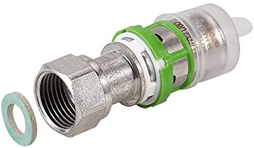 COMAP 7359GW1612 - Manguito de latón recto, multicapa para roscar, giratorio, 1/2, diámetro 16 mm, color plateado