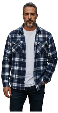 Raff&Taff Holzfällerhemd Flanellhemd Thermohemd Thermojacke Karo Karriert gefüttert Arbeit (NWB(03), XXL)