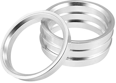 X AUTOHAUX 4pcs Bague de Centrage Jante 66,45mm à 57,1mm Aluminium Alliage Voiture Hub Centric Anneaux