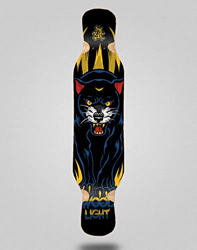 Wood Light Skateboard Longboard Deck 46 x 10 Animal Fight Panther