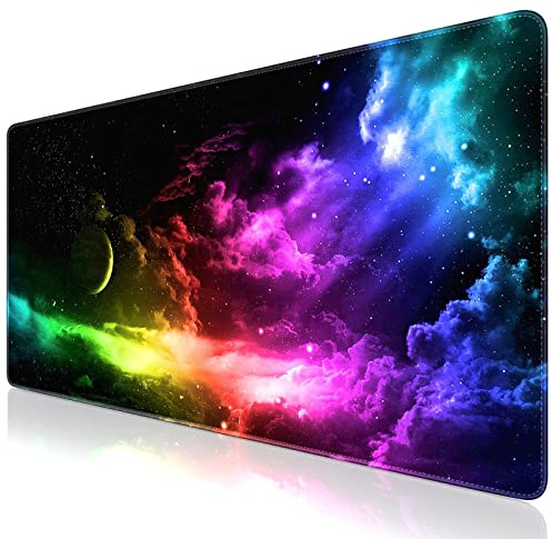 Abetcabe Gaming Mouse Pad, Mouse Mat Large 800 x 400 mm | Extended Desk Mat with Non-Slip Rubber Water-Resistant surface for Home Office Gaming Work(Aurora XXL)