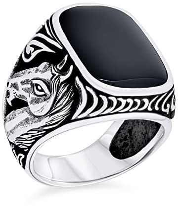 Personalisieren Sie Männer Executive Edelstein Schwarz Onyx Reitpferd Hengst Pferd Ring Western Schmuck Für Männer Massiv Oxidiert .925 Sterling Silber Handgefertigt In Der Türkei Anpassbar